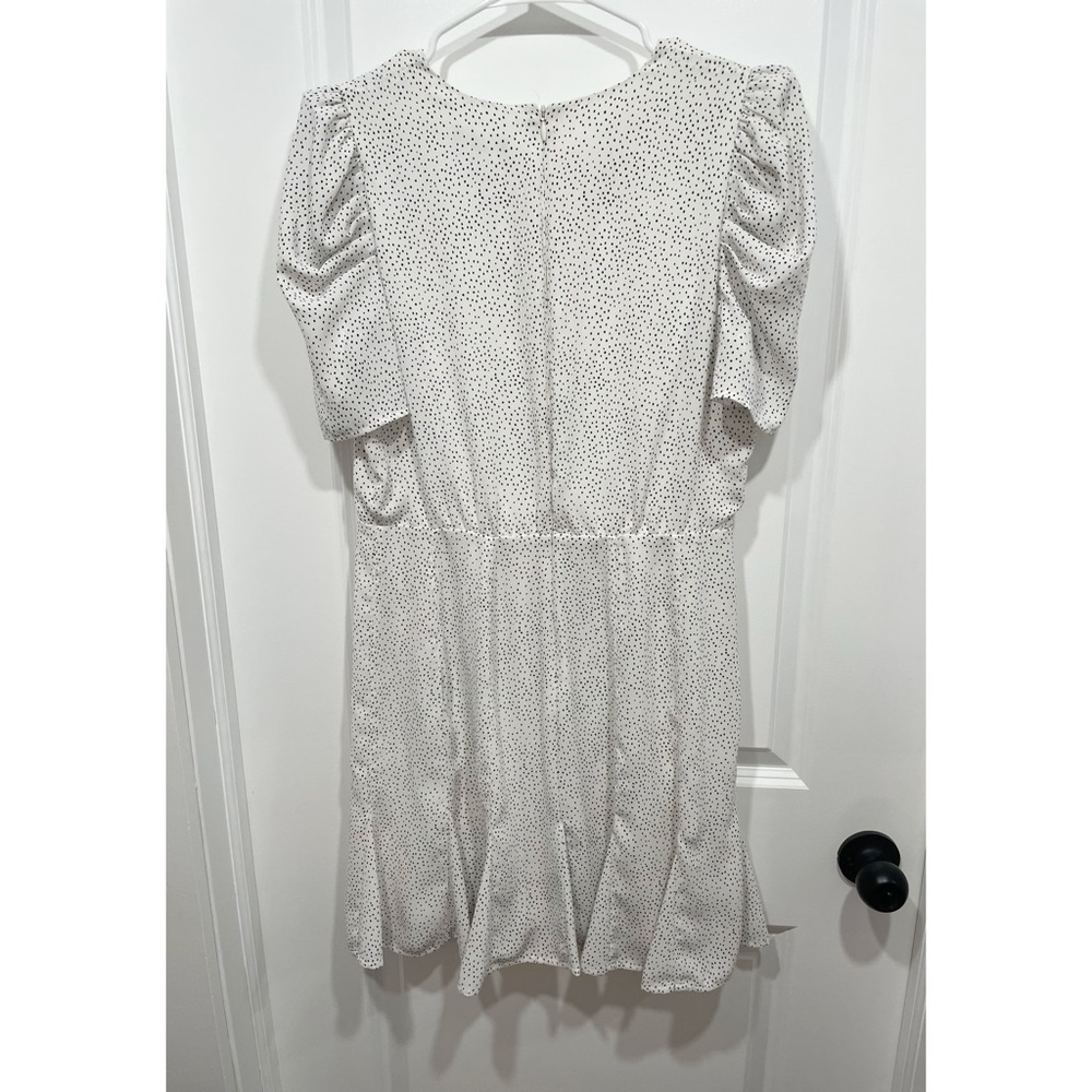 Express Polka Dot Short Sleeve Dress - Picture 2 of 2